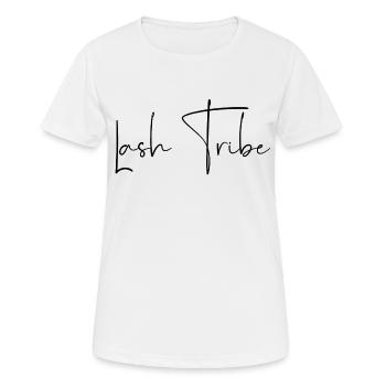 LashTribe Wimpern Lashes Frauen Kosmetik Beauty - Frauen T-Shirt atmungsaktiv - Weiß - Vorne - AI Model Female 172 dark (172cm)