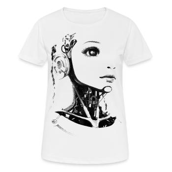Cyborg girl - Women's Breathable T-Shirt - white - Front - AI Model Female 172 dark (172cm)