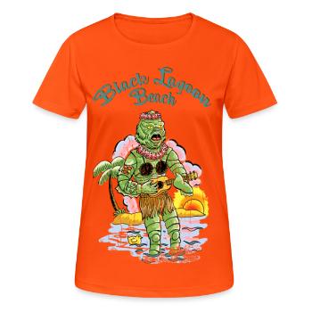 vahinedulagoon - Women's Breathable T-Shirt - neon orange - Front - AI Model Female 172 dark (172cm)