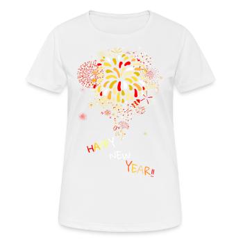 happy new year - Frauen T-Shirt atmungsaktiv - Weiß - Vorne - AI Model Female 172 dark (172cm)