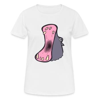 Nilpferd - Frauen T-Shirt atmungsaktiv - Weiß - Vorne - AI Model Female 172 dark (172cm)