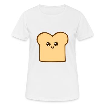 Toast - Frauen T-Shirt atmungsaktiv - Weiß - Vorne - AI Model Female 172 dark (172cm)
