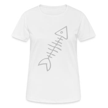 poisson - T-shirt respirant Femme - blanc - Devant - AI Model Female 172 dark (172cm)