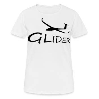 Segelflieger Segelflugzeug - Frauen T-Shirt atmungsaktiv - Weiß - Vorne - AI Model Female 172 dark (172cm)