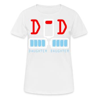 Funny twin shirts for dad of twins daughter shirt - T-shirt respirant Femme - blanc - Devant - AI Model Female 172 dark (172cm)