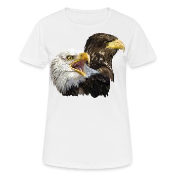 Pigargo américain et européen - T-shirt respirant Femme - blanc - Devant - AI Model Female 172 dark (172cm)