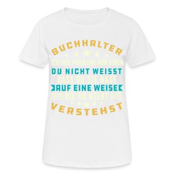 Buchhalter Buchhalter Buchhaltung - Frauen T-Shirt atmungsaktiv - Weiß - Vorne - AI Model Female 172 dark (172cm)