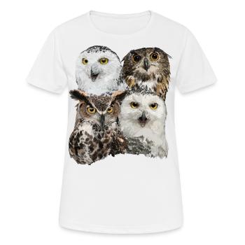 Owls - Women's Breathable T-Shirt - white - Front - AI Model Female 172 dark (172cm)