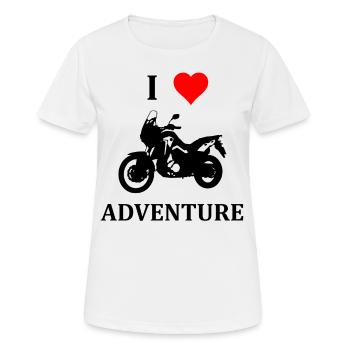 Bike Touring Tourer Motorrad Biker Geschenk - Frauen T-Shirt atmungsaktiv - Weiß - Vorne - AI Model Female 172 dark (172cm)