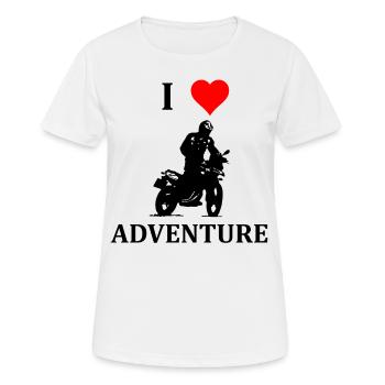 Bike Touring Tourer Motorrad Biker Geschenk - Frauen T-Shirt atmungsaktiv - Weiß - Vorne - AI Model Female 172 dark (172cm)