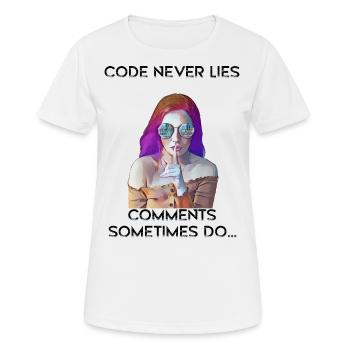 Programmeur informatique Vintage Retro Girl - T-shirt respirant Femme - blanc - Devant - AI Model Female 172 dark (172cm)