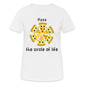 Pizza Proverbes Amant Foodie - T-shirt respirant Femme - blanc - Devant - AI Model Female 172 dark (172cm)