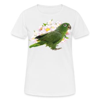 Papagei Blaue Krone - Frauen T-Shirt atmungsaktiv - Weiß - Vorne - AI Model Female 172 dark (172cm)
