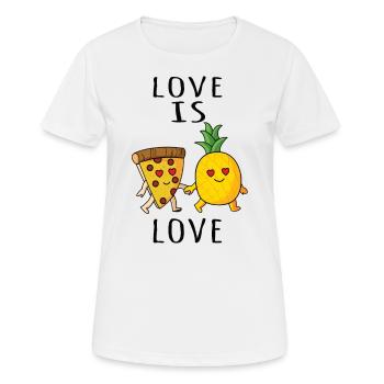Pizza Hawaii Ananas Pizza Essen - Frauen T-Shirt atmungsaktiv - Weiß - Vorne - AI Model Female 172 dark (172cm)