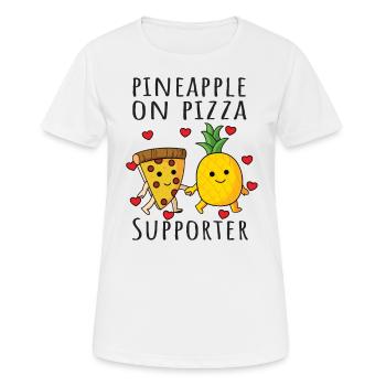 Pizza Hawaii Ananas Pizza Essen - Frauen T-Shirt atmungsaktiv - Weiß - Vorne - AI Model Female 172 dark (172cm)