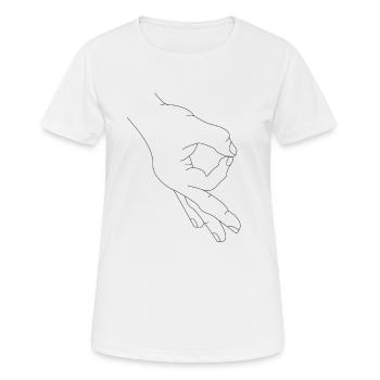 Looked In Pure Watching Dino Retro Meme - Women's Breathable T-Shirt - white - Front - AI Model Female 172 dark (172cm)