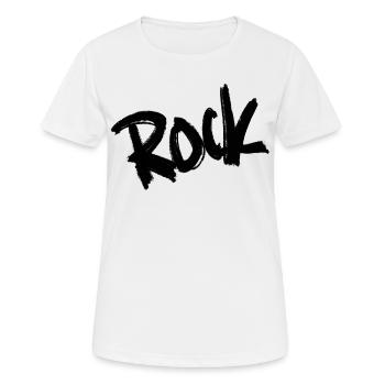 rock - Women's Breathable T-Shirt - white - Front - AI Model Female 172 dark (172cm)