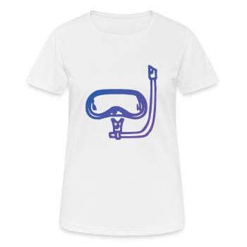 Plongée Plongée Instructeur de plongée Plongée - T-shirt respirant Femme - blanc - Devant - AI Model Female 172 dark (172cm)