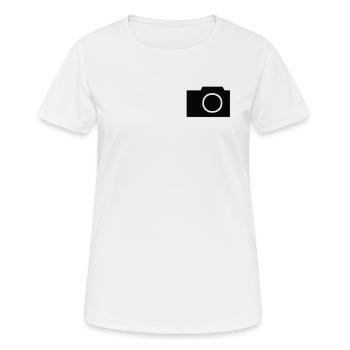 Photographie photographique Photo Photo - T-shirt respirant Femme - blanc - Devant - AI Model Female 172 dark (172cm)