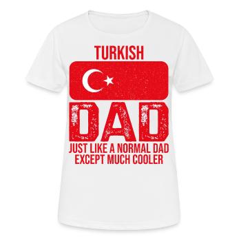 Turkish Dad Türkei-Flagge zum Vatertag - Frauen T-Shirt atmungsaktiv - Weiß - Vorne - AI Model Female 172 dark (172cm)
