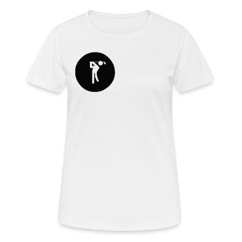 Golf golf ballon - T-shirt respirant Femme - blanc - Devant - AI Model Female 172 dark (172cm)