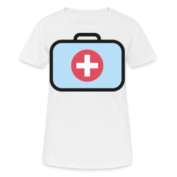 Médecins malles - T-shirt respirant Femme - blanc - Devant - AI Model Female 172 dark (172cm)
