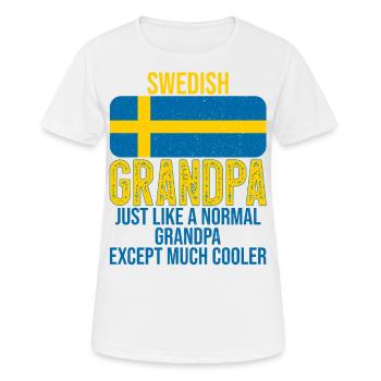 Swedish Grandpa Swedish flag for Father's Day - Women's Breathable T-Shirt - white - Front - AI Model Female 172 dark (172cm)