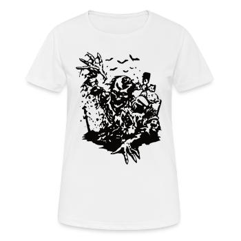 Raven Horror Plague - Women's Breathable T-Shirt - white - Front - AI Model Female 172 dark (172cm)