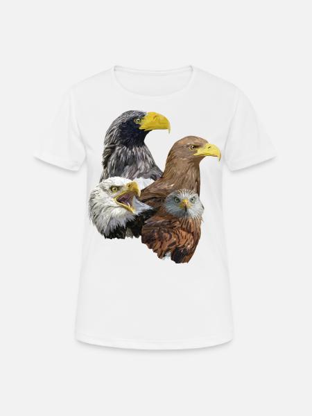 Greifvogel - Frauen T-Shirt atmungsaktiv - Weiß