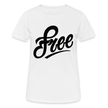 Free - Women's Breathable T-Shirt - white - Front - AI Model Female 172 dark (172cm)