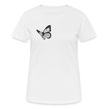Schmetterling Insekt Schmetterlinge - Frauen T-Shirt atmungsaktiv - Weiß - Vorne - AI Model Female 172 dark (172cm)