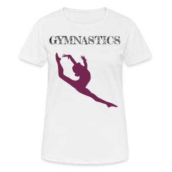 Gymnastics Geräteturnen Kunstturnen - Frauen T-Shirt atmungsaktiv - Weiß - Vorne - AI Model Female 172 dark (172cm)