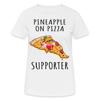 Pizza Hawaii Ananas Pizza Essen - Frauen T-Shirt atmungsaktiv - Weiß - Vorne - AI Model Female 172 dark (172cm)