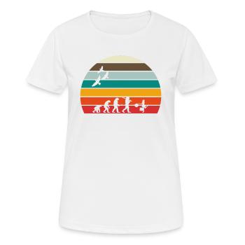 retro vintage sunset évolution shoping - T-shirt respirant Femme - blanc - Devant - AI Model Female 172 dark (172cm)