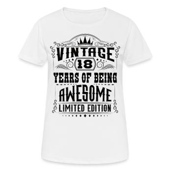 18 ans d’être génial 18 anniversaire 18 ans - T-shirt respirant Femme - blanc - Devant - AI Model Female 172 dark (172cm)