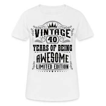 40 ans d’être génial 40 anniversaire 40 ans - T-shirt respirant Femme - blanc - Devant - AI Model Female 172 dark (172cm)