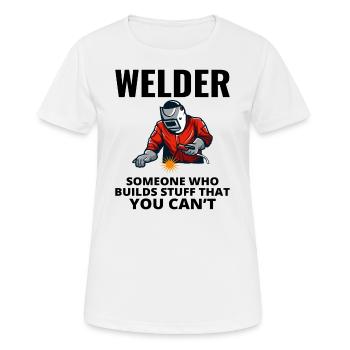 Welding Welder Metal Construction Ironworker - Women's Breathable T-Shirt - white - Front - AI Model Female 172 dark (172cm)