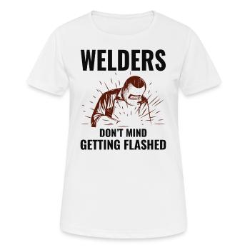 Welding Welder Metal Construction Ironworker - Women's Breathable T-Shirt - white - Front - AI Model Female 172 dark (172cm)
