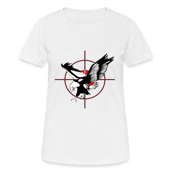 Adler Jagd - Frauen T-Shirt atmungsaktiv - Weiß - Vorne - AI Model Female 172 dark (172cm)