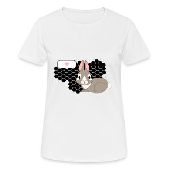 Lièvre - T-shirt respirant Femme - blanc - Devant - AI Model Female 172 dark (172cm)