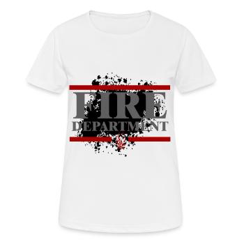 Feuerwehr - Frauen T-Shirt atmungsaktiv - Weiß - Vorne - AI Model Female 172 dark (172cm)