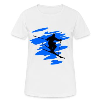 Ski - T-shirt respirant Femme - blanc - Devant - AI Model Female 172 dark (172cm)