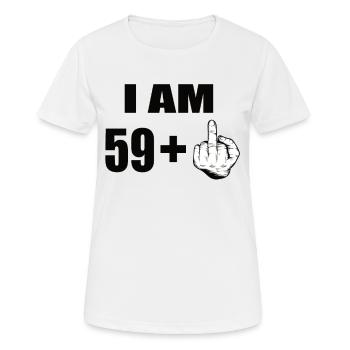60e anniversaire - T-shirt respirant Femme - blanc - Devant - AI Model Female 172 dark (172cm)