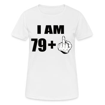 80th birthday - Women's Breathable T-Shirt - white - Front - AI Model Female 172 dark (172cm)