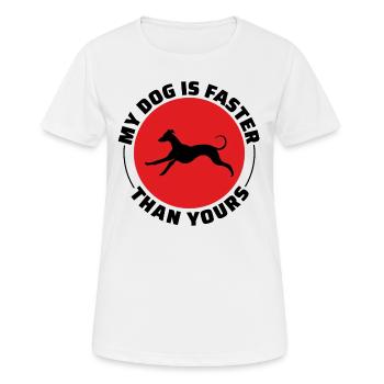 Greyhound Racing Hund Haustier Rennen Tier Racer - Frauen T-Shirt atmungsaktiv - Weiß - Vorne - AI Model Female 172 dark (172cm)