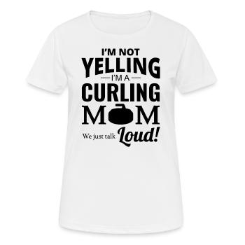Curling Mama Winter Eissport Curler Muttertag - Frauen T-Shirt atmungsaktiv - Weiß - Vorne - AI Model Female 172 dark (172cm)