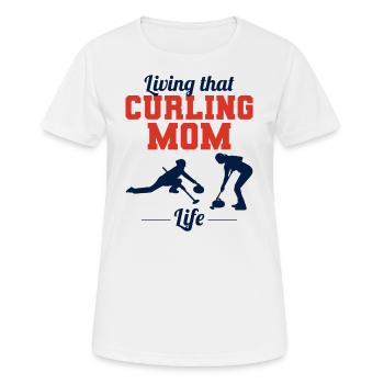 Curling Mama Winter Eissport Curler Muttertag - Frauen T-Shirt atmungsaktiv - Weiß - Vorne - AI Model Female 172 dark (172cm)