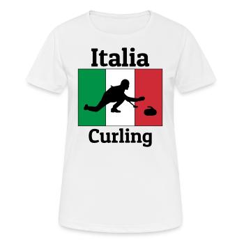 Italienische Flagge Curling Team Winter Ice Sport Italia - Frauen T-Shirt atmungsaktiv - Weiß - Vorne - AI Model Female 172 dark (172cm)