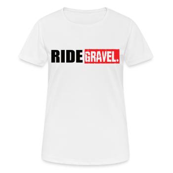 Ride Gravel - Women's Breathable T-Shirt - white - Front - AI Model Female 172 dark (172cm)