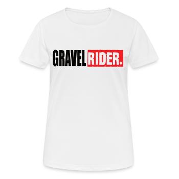 Gravel Rider - Women's Breathable T-Shirt - white - Front - AI Model Female 172 dark (172cm)